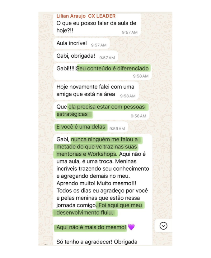 Feedback para formação NECXA